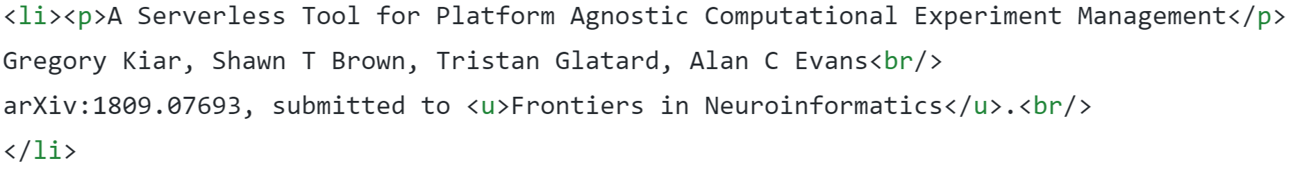 Sample of adding
			the arXive